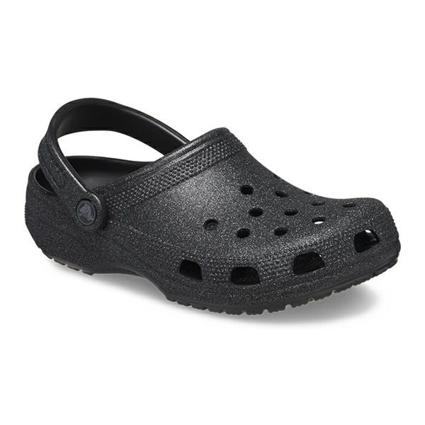 Crocs Classic Glitter Clog - Black Glitter